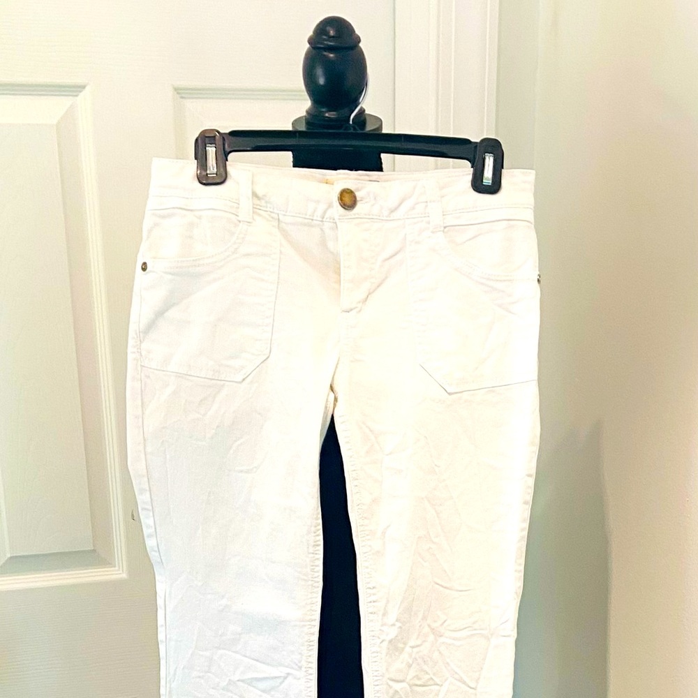 Wide leg white jeans